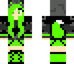 lime green wolf girl