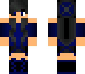 black hair blue