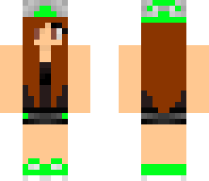 brown hair green girl