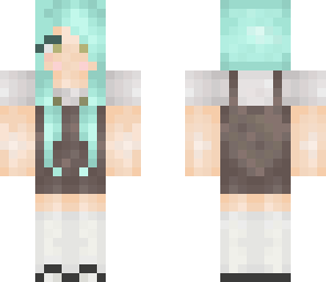 mint hair girl