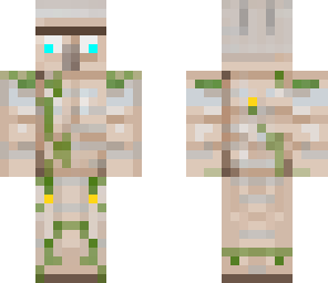 iron golem with blue eyes