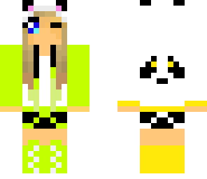 neon dip dyed panda