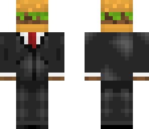 hamburger in a suit