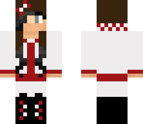 white red black brunette
