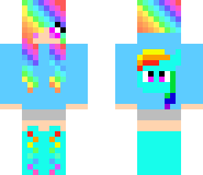 cute rainbow dash girl
