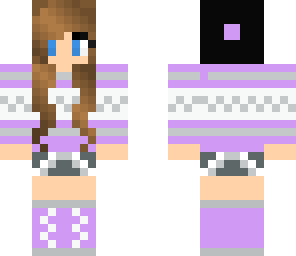 purple winter girl