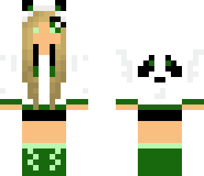 green panda girl