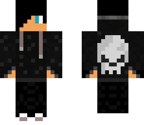 emo guy with skull