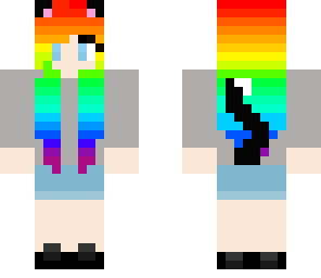 rainbow cat girl