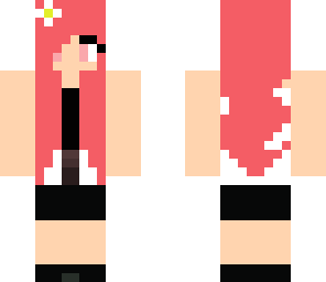 girl with pink hair