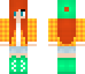 orange plaid redhead
