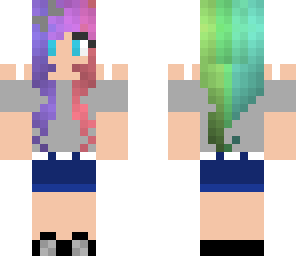 rainbow hair girl