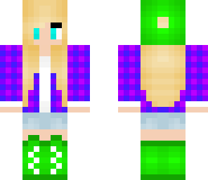 purple plaid girl