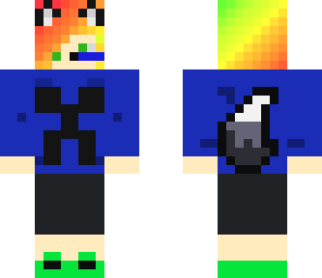 rainbow hair boy