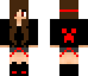 red creeper hoodie girl
