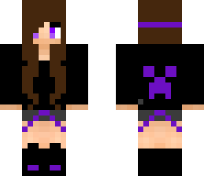 purple creeper hoodie girl