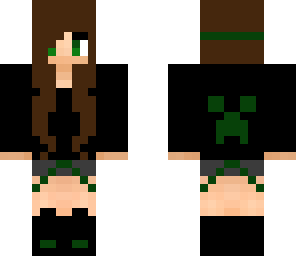 green creeper hoodie girl