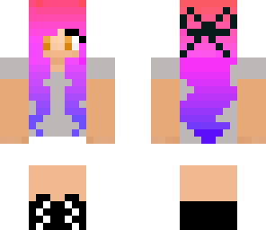 pinky-purple hair