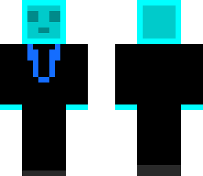 neon blue slime in suit
