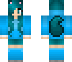 read blue-cyan wolf girl