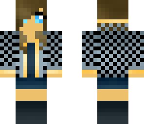 checkered hoodie girl