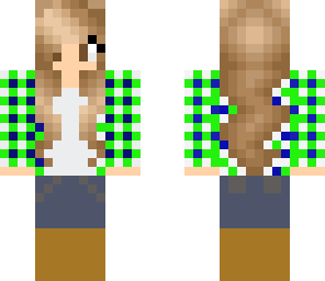 pretty girl in green plaid with boots