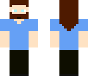brown-haired with beard male skin