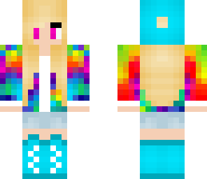 rainbow jacket girl