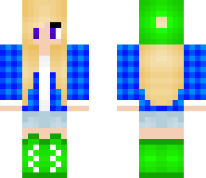 dark blue plaid girl