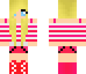 girl in red stripes
