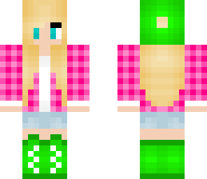 pink plaid girl