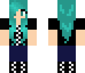 teal haired girl