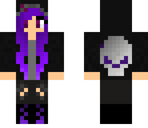 purple ender skull girl