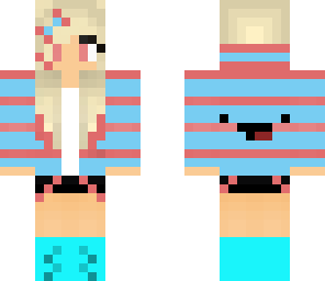 bule and pink gamer girl
