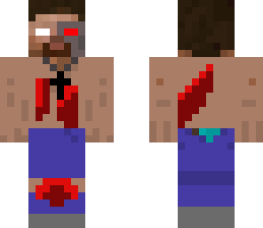 injured herobrine half android 