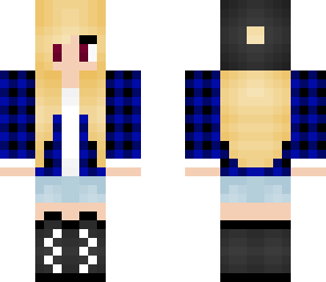 black and blue plaid girl