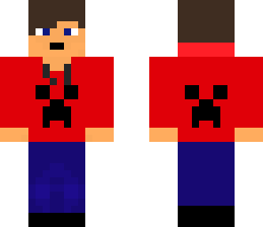 red creeper hoodie guy