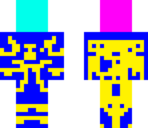 blue with yellow skin