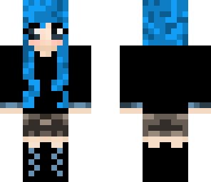 bluehairblackhoodie