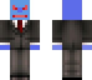 blue ender dragon in a suit
