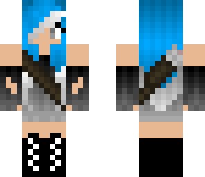 blue haired archer