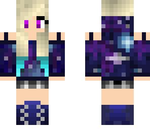 dip dye galaxy girl