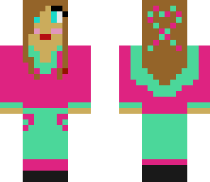 hot pink and mint green girl