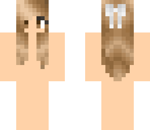 blonde girl bow skin base