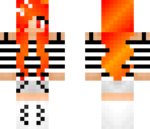 cute black and white fire girl