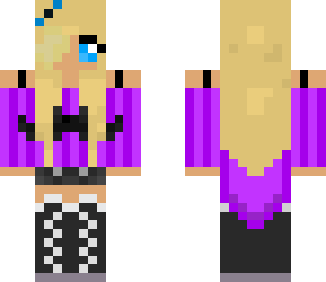 purple mustache girl