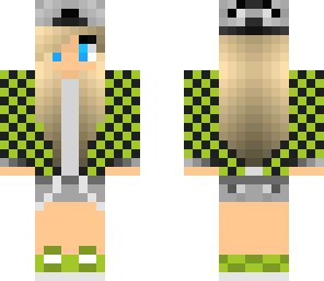 green skater girl