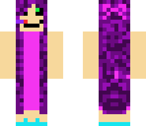 purple and pink  gamer girl