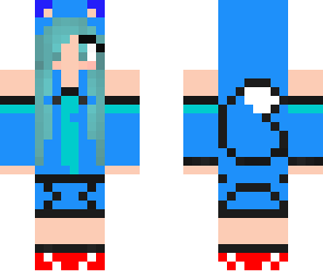hatsune miku in a sonic outfit