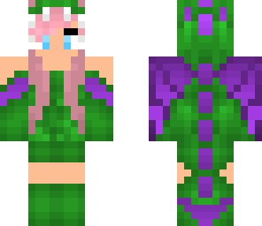 fluttershy in a spike the dragon costume
